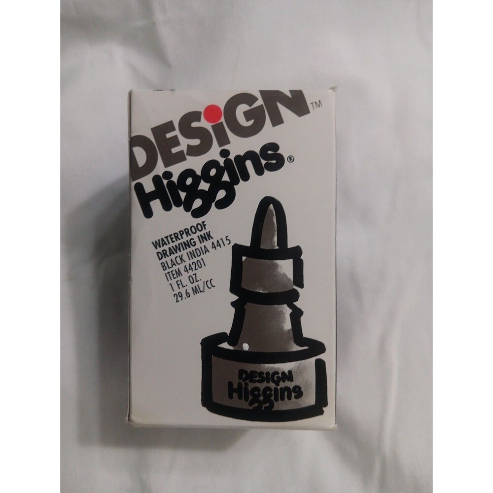 Higgins Black India Pigment-Based Waterproof Drawing Ink 1 oz.